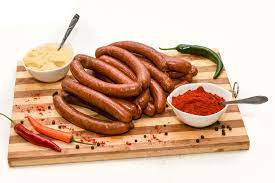 Virsli traditional Romanian sausages.