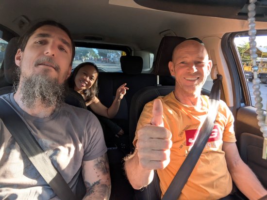 Marian Vulpe and friends, carpooling.