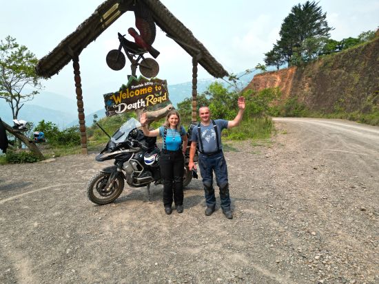 Gabriella and Todor Jozsef Attila, Sign to Death Road.