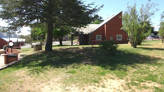 Plenty of shaded areas for chilling at Jindabyne Sport and Recreation Centre.