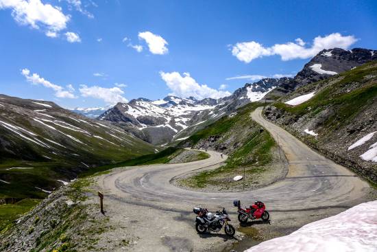 Stephen and Sue Frew in Col de Liseran. Europe.