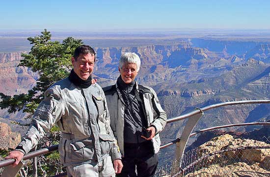 Jo and Mike Hannan at Bright Angel Point.