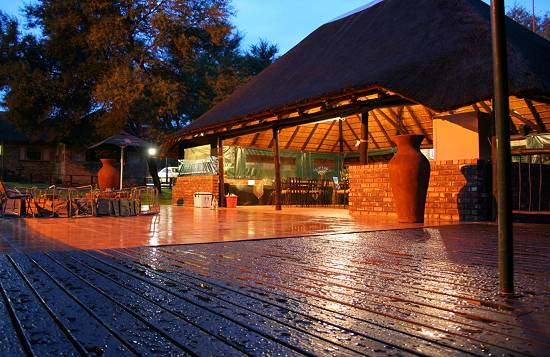 Elgro River Lodge deck.