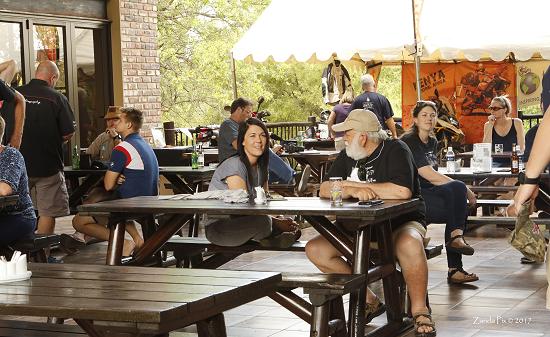 HU South Africa 2017 discussions on the patio - pic by Zanda Gray.