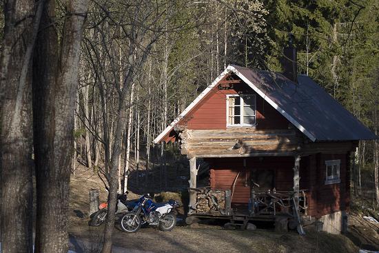 Rosentorp cabin with bikes.