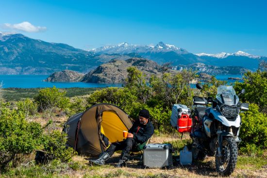 Michael Schroder, Motorcycle camping