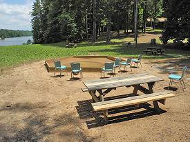 There are numerous areas where people can just gather and sit in the shade.