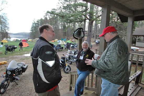 Chats on the back porch at HU Virginia 2015.