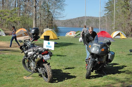 Tents and bikes at HU Virginia 2015.