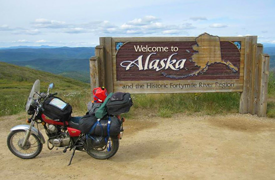 Andrew Pain, Alaska welcome sign