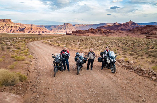 Chris Smith, Utah canyons and three motorcyclists