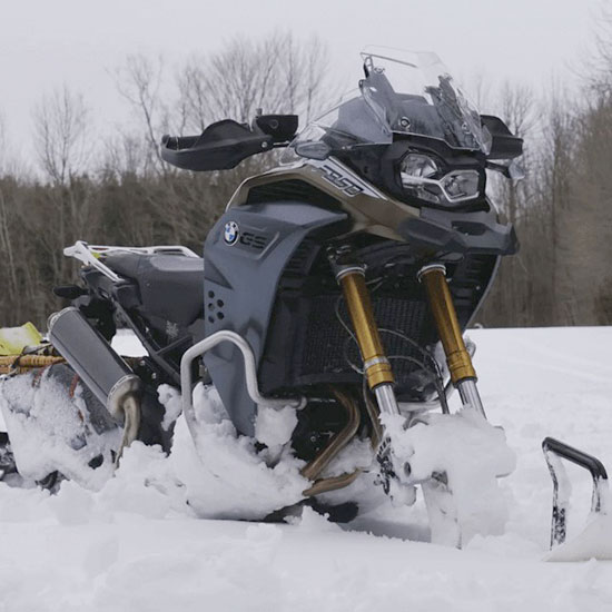 Oliver Solaro's Gertrude. The snow bike with modifications.