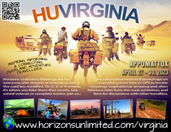 Horizons Unlimited Virginia 2023 postcard.