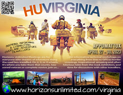 Horizons Unlimited Virginia 2023 postcard.