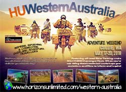 HU Western Australia 2018 Adventure Weekend postcard.