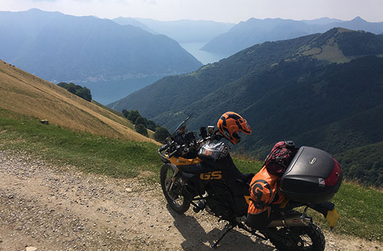 Ewen MacGregor, Bike overlooking river bluffs