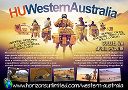 HU Western Australia 2019 Travellers Meeting postcard.