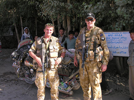 A couple of well equiped New Zealand ISAF personel in Bamiyan