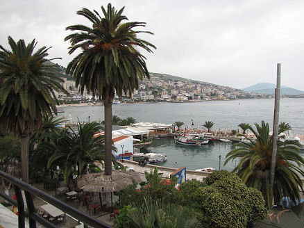 View from our hotel room in Saranda