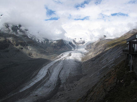 The long tongue of the Pasternze Glacier