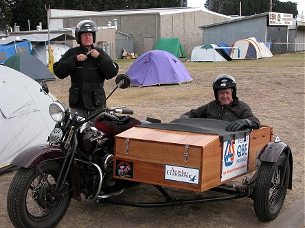 Graham and John with their Australian Anniversary Ride outfit