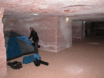 Camped underground at Coober Pedy