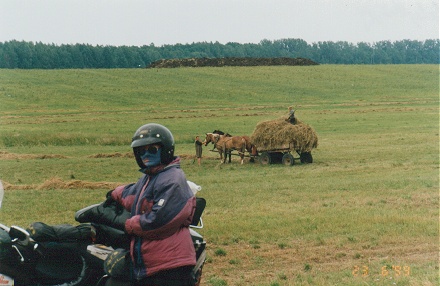 Cutting and collecting hay the traditional way