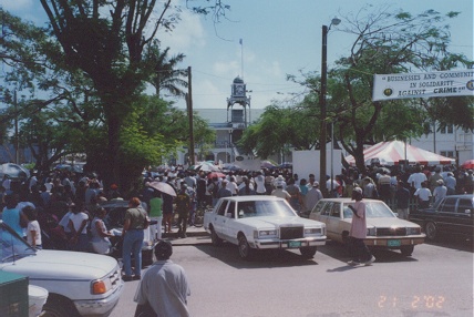 Demonstration due to the high and increasing crime in the city