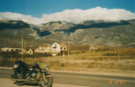 War deserted and destroyed village