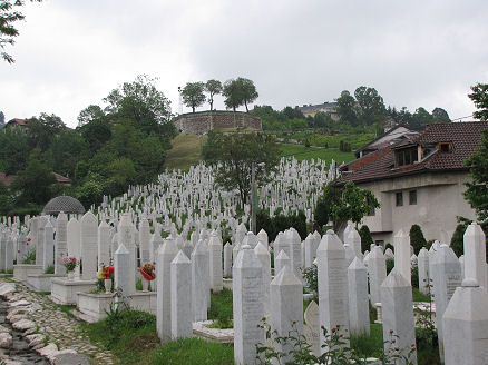 Sarajevo Martyr's Cemetery of 1994-1995 headstones