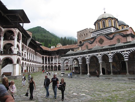 Rila Monastery in the Bulgarian mountains