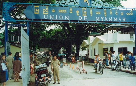 Myanmar, Burma border where they let me cross for the day, for a small fee.