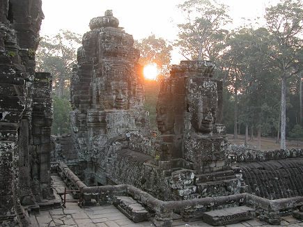 Sunrise at The Bayon Temple