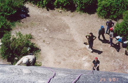 Rock climbing with our children, came over to visit us