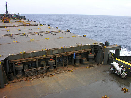 The only cargo on the voyage to dry dock in Las Palmas, Canary Islands