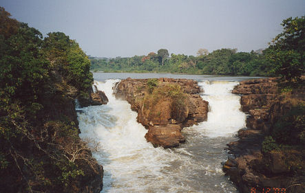 Waterfall along the roadside