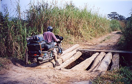 One of over a dozen such bridges needing crossing