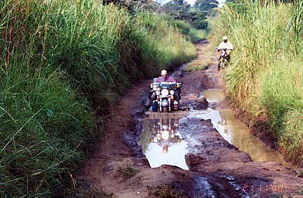 Riding in the tracks easier, cleans the tyres. Riding the ridges too slippery