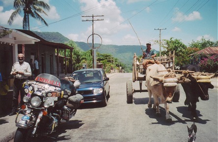 Our bike, Jimbo's car rental and local transport