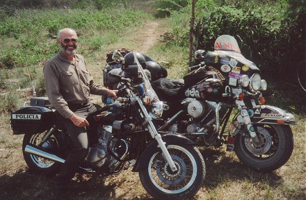 A chance to sit on the new model police motorcycle