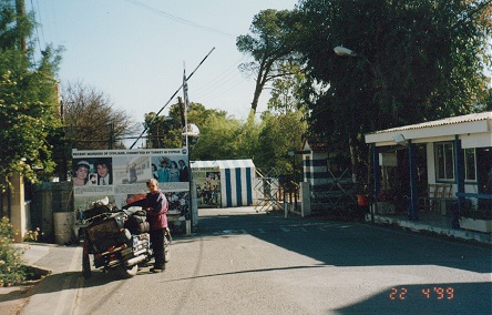 At the Greek side of the Turkish dividing line in Nicosia