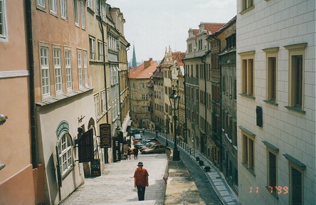 Restored street buildings attract tourists