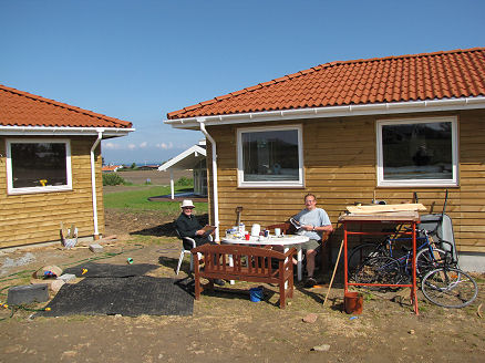 Peter relaxing between building jobs