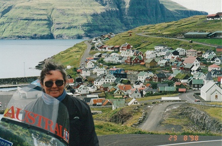 Fjord's, mountains and colourful houses, representative of the country