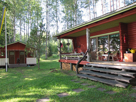 The summer house we were offered, with sauna