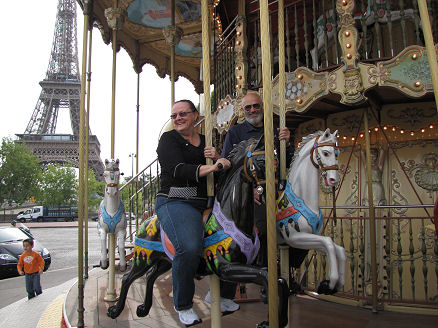 Practicing for the grandchildren, merry go round with Lyn