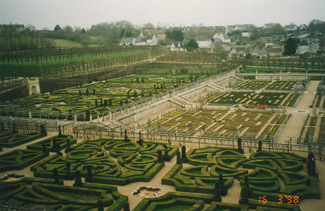 Beautiful gardens of the Villandry Chateau