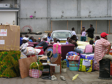 Waiting on the wharf with all their household goods to be told it will be another four days to sailing time