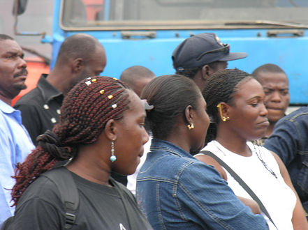 Fellow passengers waiting on the wharf