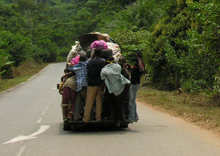 A well loaded inter town taxi